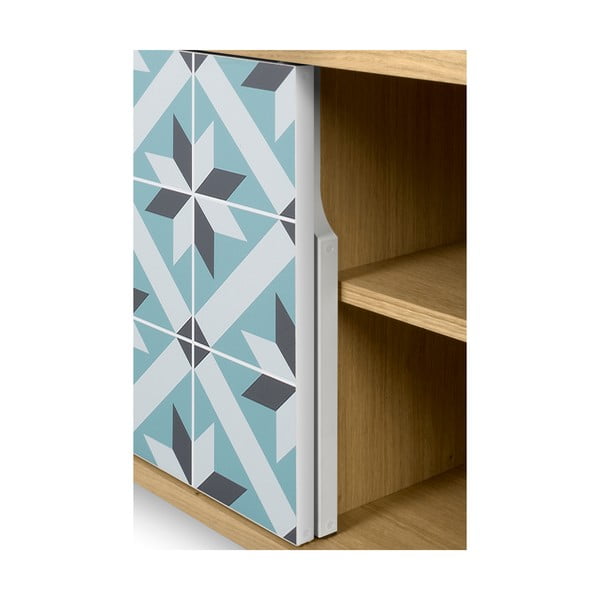 Ąžuolinis TV staliukas su metalinėmis kojomis TemaHome Dann Makaresh-image-1