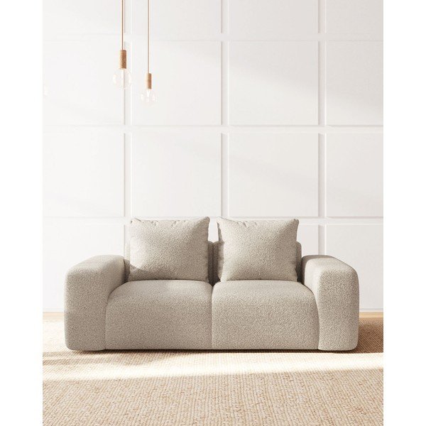 Sofa smėlio spalvos iš boucle 212 cm Feiro – MESONICA-image-3