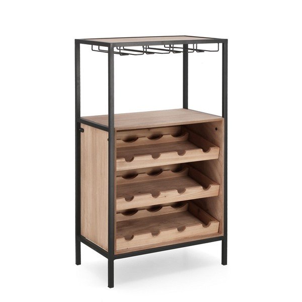 Natūralios spalvos vyno spintelė butelių skaičius 12, 51x91x30 cm Isaac – Yes Everyday-image-2
