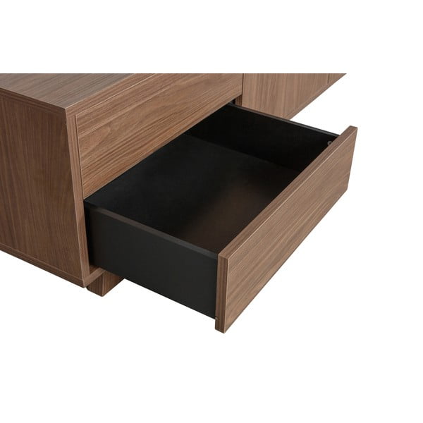 TV spintelė natūralios spalvos iš riešutmedžio 160x42 cm Seppe – WOOOD-image-3