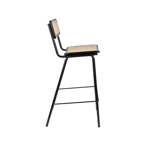 2 juodos rotango baro kėdės 106 cm Jort - Zuiver-image-3