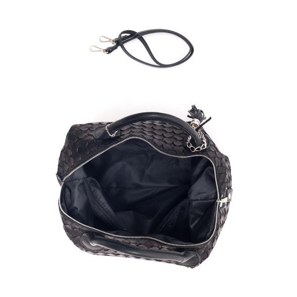 Juodos spalvos odinė rankinė "Carola-image-3