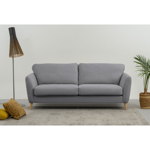 Iš kordinio velveto sofa tamsiai pilkos spalvos 206 cm Paris – Scandic-image-1