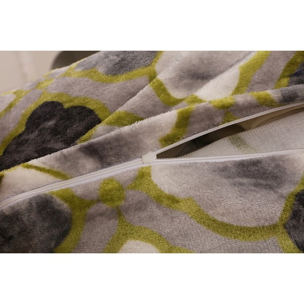 Viengulė patalynė žalios spalvos/pilkos spalvos iš mikropliušo 140x200 cm – My House-image-3