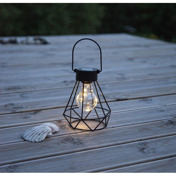 Juodas LED žibintas Star Trading Eddy, aukštis 15,5 cm-image-1