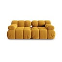 Sofa geltonos spalvos iš velveto 188 cm Bellis – Micadoni Home