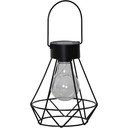 Juodas LED žibintas Star Trading Eddy, aukštis 15,5 cm