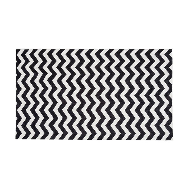 Itin patvarus virtuvinis kilimėlis "Webtappeti Optical Black White", 130 x 190 cm-image-2