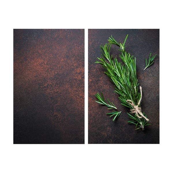 Viryklės dangčiai iš grūdinto stiklo, 2 vnt., 52x30 cm Rosemary - Allstar