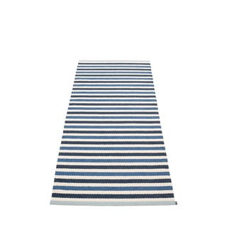 Mėlynos spalvos/kreminės spalvos lauko kilimas 85x200 cm Teo Denim – Pappelina