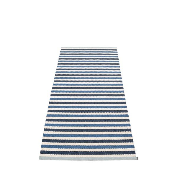 Mėlynos spalvos/kreminės spalvos lauko kilimas 85x200 cm Teo Denim – Pappelina