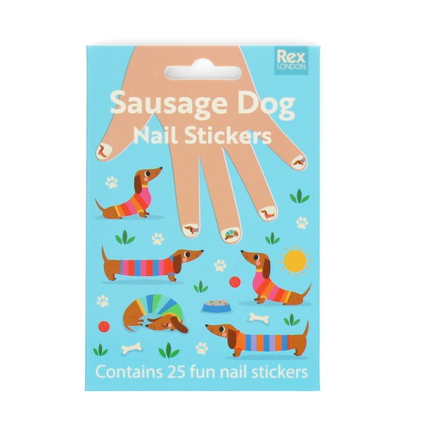 Kūrybinis žaislas Sunny Sausage Dog – Nail stickers – Rex London-image-2
