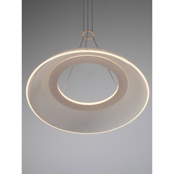 Matinės baltos spalvos iš aliuminio kabantis šviestuvas LED ø 40 cm su gaubtu iš akrilo stiklo Mantle – Nova Luce-image-1