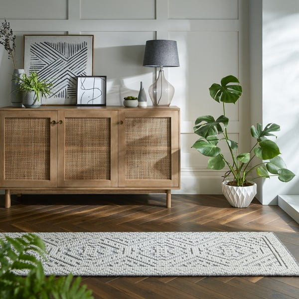 Pilkas kiliminis takelis 218x60 cm Verve Jaipur - Flair Rugs-image-1