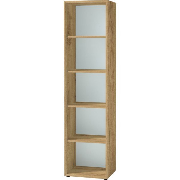 Natūrali ąžuolo dekoro knygų spinta 50x196 cm Monteria - Germania-image-1