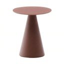 Apvalios formos šoninis stalas su stikliniu stalviršiu ø 35 cm Wilshire – Kave Home