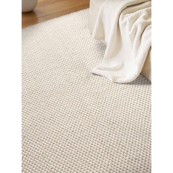 Rankų darbo kreminės spalvos iš vilnos kilimas 200x290 cm Lyon Beans – Elle Decoration-image-2