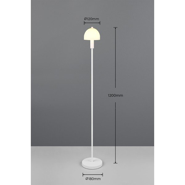 Pastatomas šviestuvas baltos spalvos (aukštis 120 cm) su stiklo gaubtu Glenn – Reality-image-3