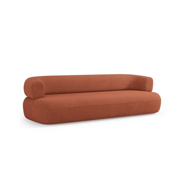Terakotos spalvos sofa iš boucle 200 cm Jenny – Micadoni -image-2