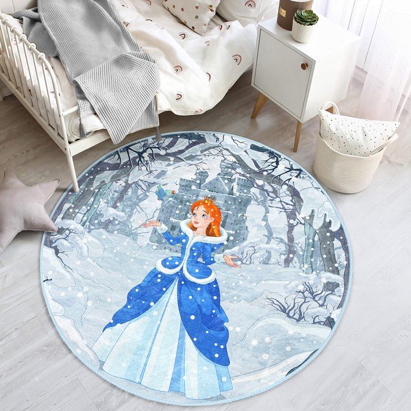 Vaikiškas kilimas mėlynos spalvos ø 100 cm Comfort – Mila Home-image-3