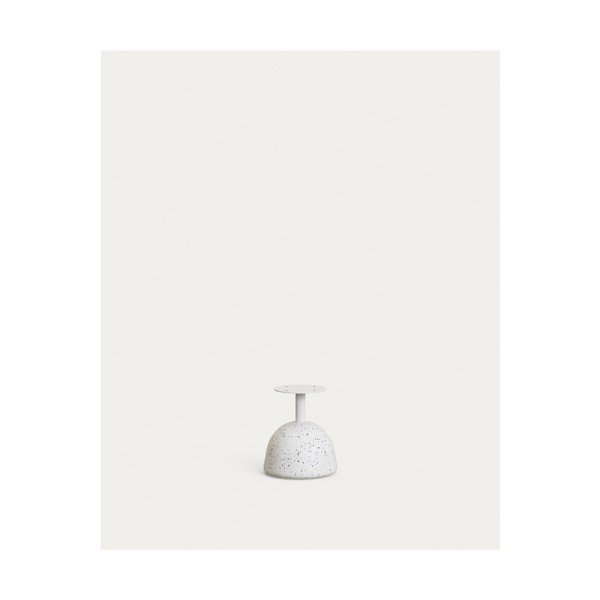 Iš terrazo cemento kavos staliukas baltos spalvos 48x48 cm Saura – Kave Home-image-4