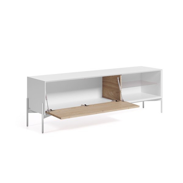 Balta televizoriaus komoda iš uosio medienos Kave Home Marielle, plotis 167 cm-image-2