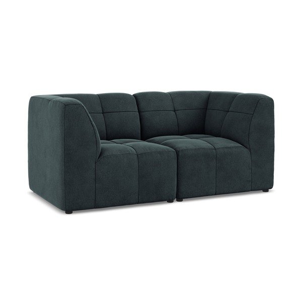 Mėlynos spalvos sofa iš velveto 180 cm Aloha – Makamii-image-2