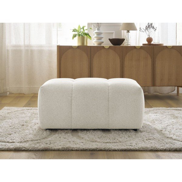 Baltos spalvos taburetė iš šenilinio audinio Roxelane – Bobochic Paris-image-4