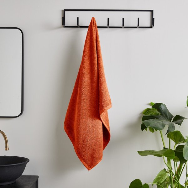 Oranžinės spalvos greitai džiūstantys iš medvilnės vonios rankšluosčių rinkiniai 8 vnt. Quick Dry – Catherine Lansfield-image-4