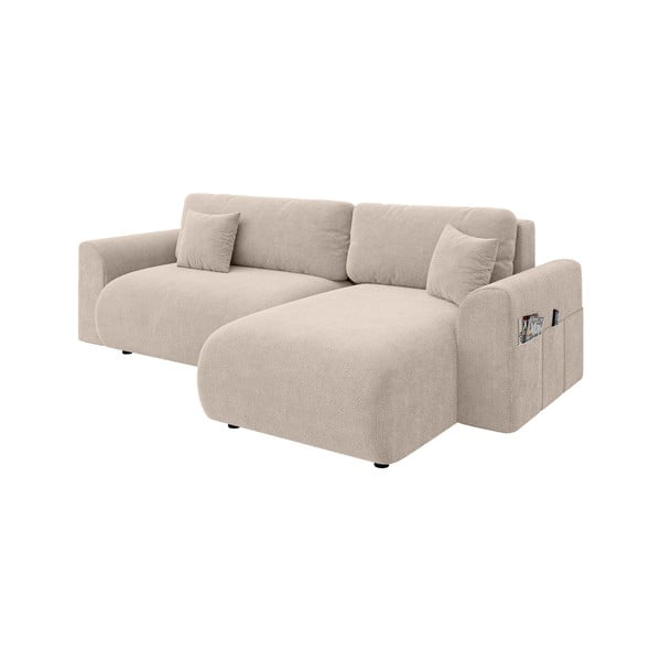 Sulankstoma kampinė sofa smėlio spalvos (kintama) Lorine – Ropez-image-4