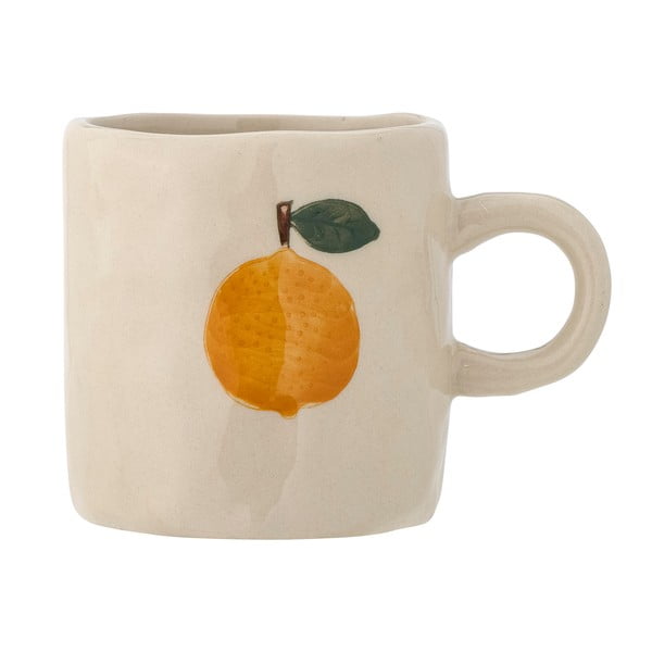 Iš akmens masės puodelis baltos spalvos/oranžinės spalvos 230 ml Agnes – Bloomingville Mini