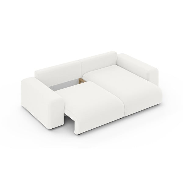 Baltos spalvos sulankstoma/su sandėliavimo vieta kampinė sofa (kintama) Luma – Ropez-image-4