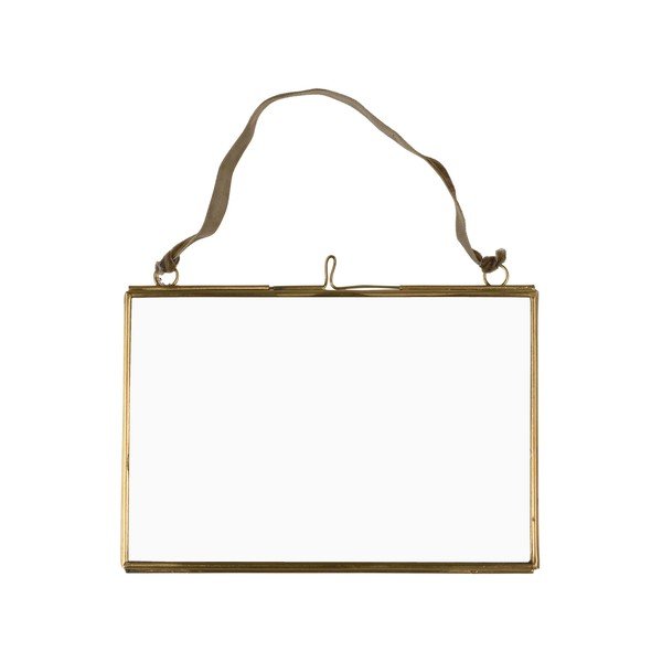 Iš metalo pakabinamas rėmas auksinės spalvos 15x10 cm – Rex London