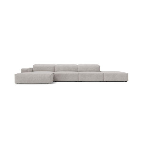 Šviesiai pilkos spalvos modulinė kampinė sofa (su kairiuoju kampu/su gultu) Jodie – Micadoni -image-2