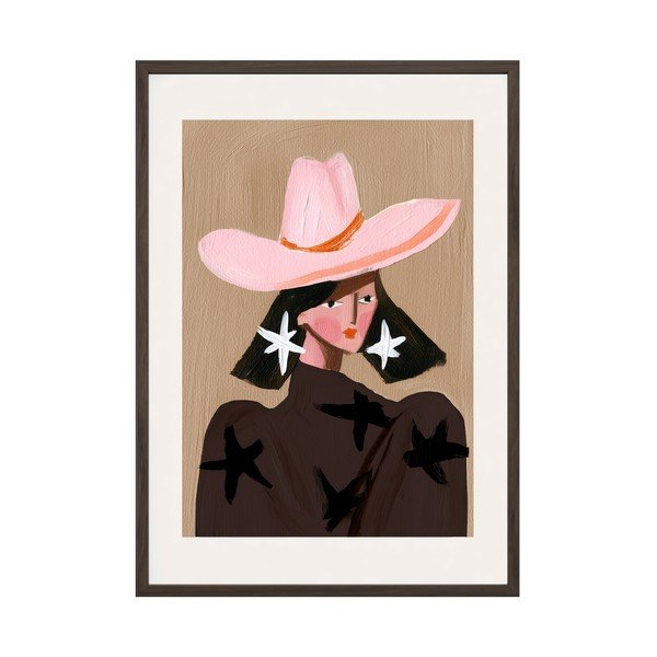 Spausdintas paveikslas su rėmeliu 50x70 cm Cowgirl – Styler