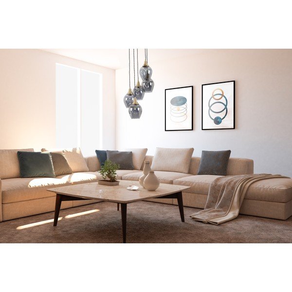 Kabantis šviestuvas ø 15 cm su stiklo gaubtu Marlo – Squid Lighting-image-1