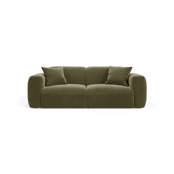 Khaki spalvos iš velveto sofa 220 cm Strino – Cosmopolitan Design