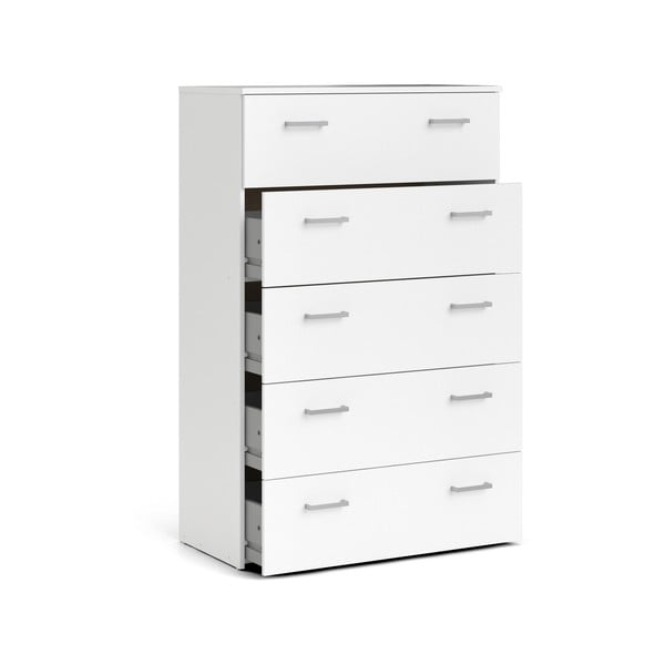 Aukšta šoninė spintelė baltos spalvos 74x115 cm Space – Tvilum-image-4