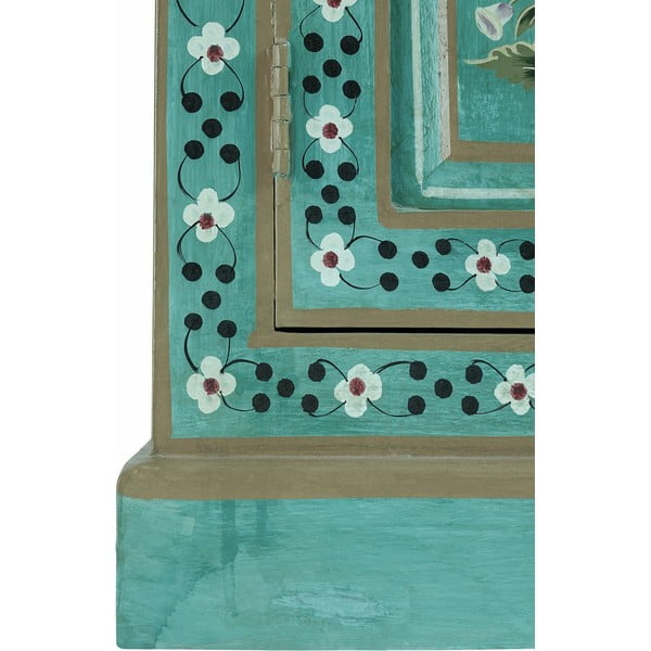 Žalios spalvos iš mango masyvo spintelė 87x152x38 cm Prem – Støraa-image-4