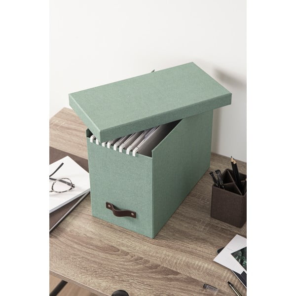 Žalios spalvos iš kartono biuro organizatorius dokumentams Johan Canvas Paper Laminate – Bigso-image-3