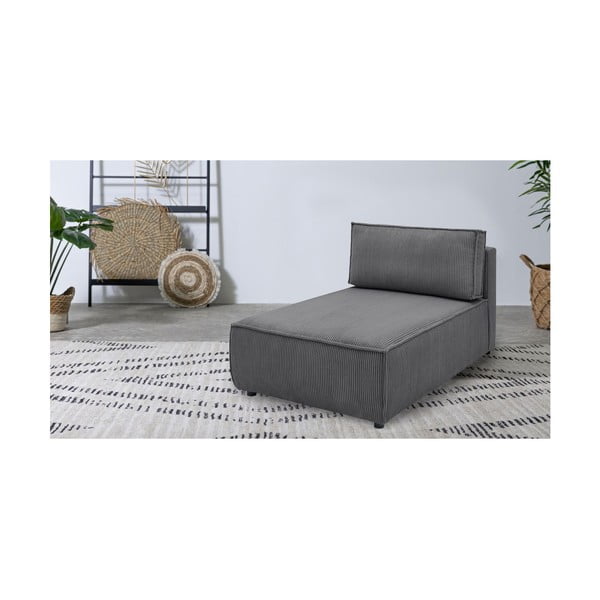 Modulinė sofa tamsiai pilkos spalvos iš kordinio velveto (kintama) Nihad modular – Bobochic Paris-image-1