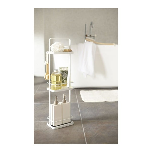 Baltas vonios kambario stovas su 3 lentynomis YAMAZAKI Takamtsu-image-1