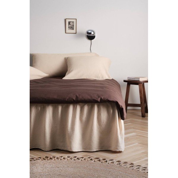 Smėlio spalvos iš muslino lovatiesė 180x200 cm Amilia – Jotex-image-1