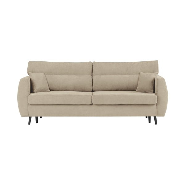 Smėlio spalvos trivietė sofa-lova su saugykla "Cosmopolitan Design Brisbane", 231 x 98 x 95 cm