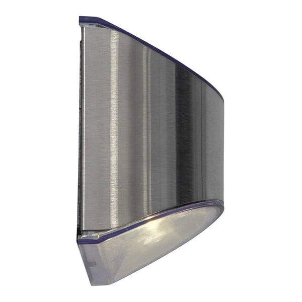 2 sieninių nerūdijančio plieno saulės LED šviestuvų rinkinys Star Trading Wally, aukštis 8 cm-image-2