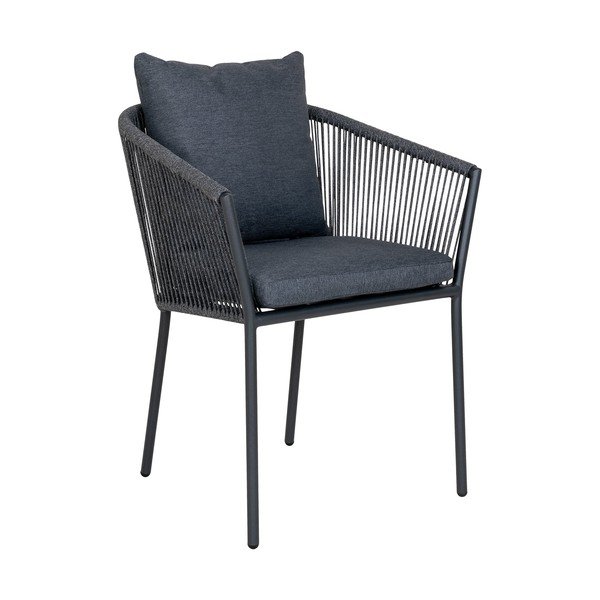 Iš metalo valgomojo kėdės tamsiai pilkos spalvos 2 vnt. Salerno – House Nordic