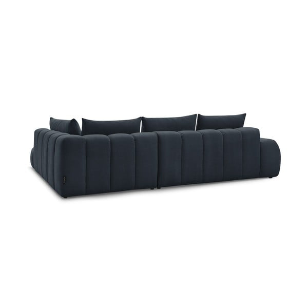 Kampinė sofa tamsiai mėlynos spalvos (su dešiniuoju kampu) Everest – Bobochic Paris-image-4