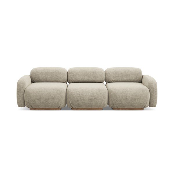 Smėlio spalvos iš boucle sofa 270 cm Ailani – Makamii