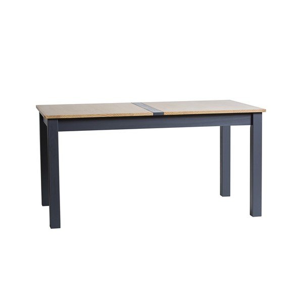 Antracito pilkos spalvos sulankstomas valgomojo stalas iš pušies masyvo "Marckeric Jade", 150 x 85 cm-image-1