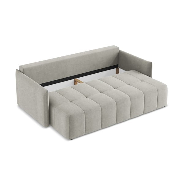 Šviesiai pilkos spalvos sulankstoma/su sandėliavimo vieta sofa 225 cm Moku – Makamii-image-4